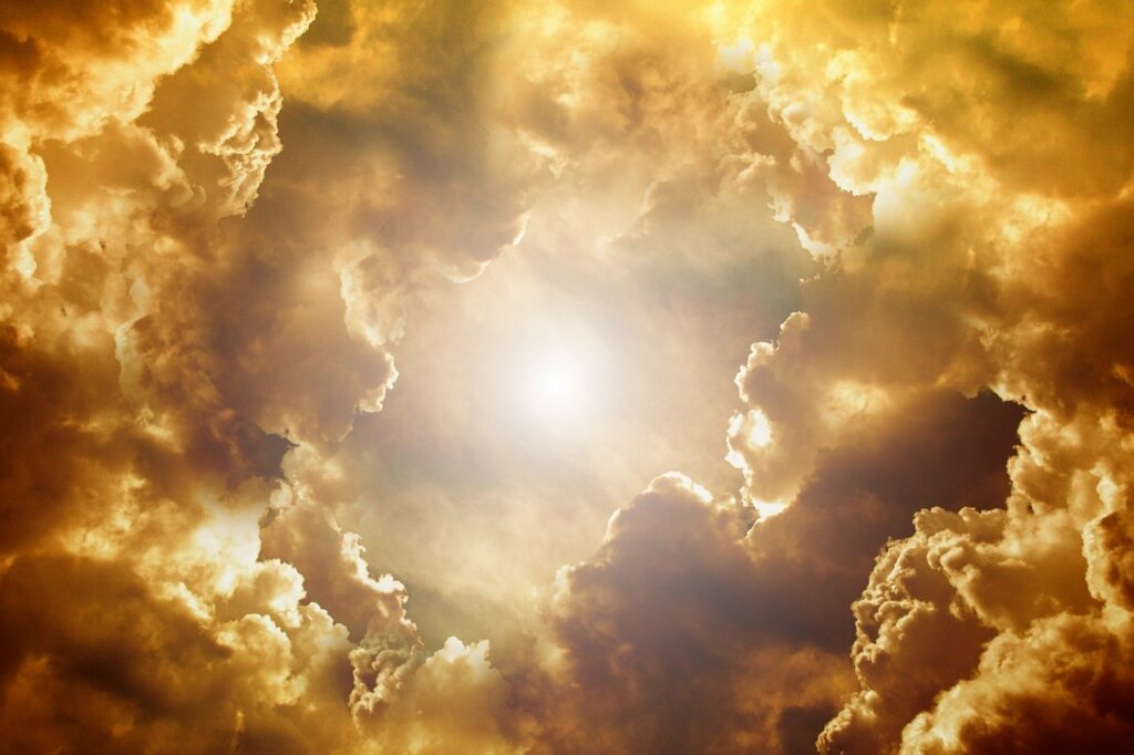 nuage, lumière, éclairage, discernement