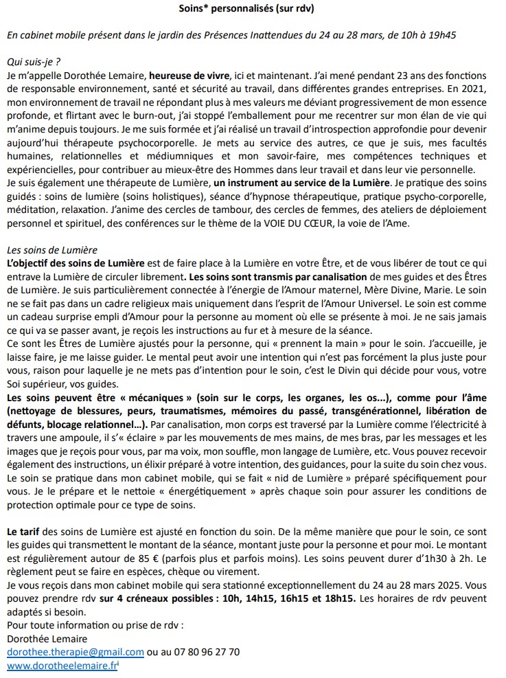 Soin de Lumière, thérapie par la Lumière Divine