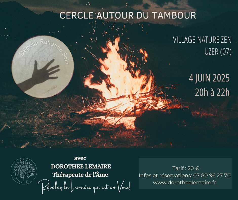 cercle autour du tambour, ardèche, village nature, zen, uzer